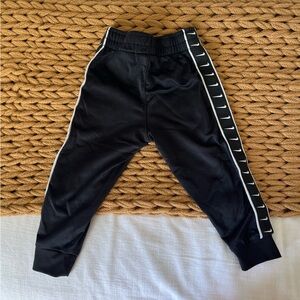 Nike Kids Black Joggers with White Accents